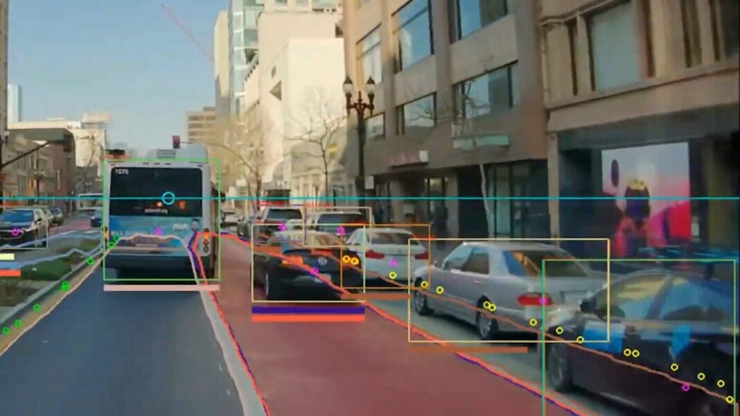 Transit systems turn to AI to catch drivers who block bus lanes : NPR