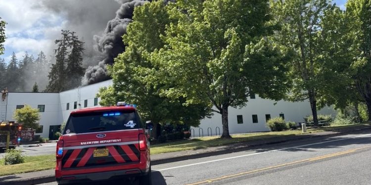 Salem firefighters prevent millions in damage after warehouse fire involving Oregon State Fire Marshal equipment